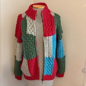 Carraig Donn Patchwork Cable Knit Sweater